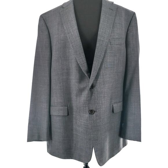 Lauren Ralph Lauren Men's Blazer Coat Jacket Long Sleeves Wool Gray Size 46L - Picture 1 of 8